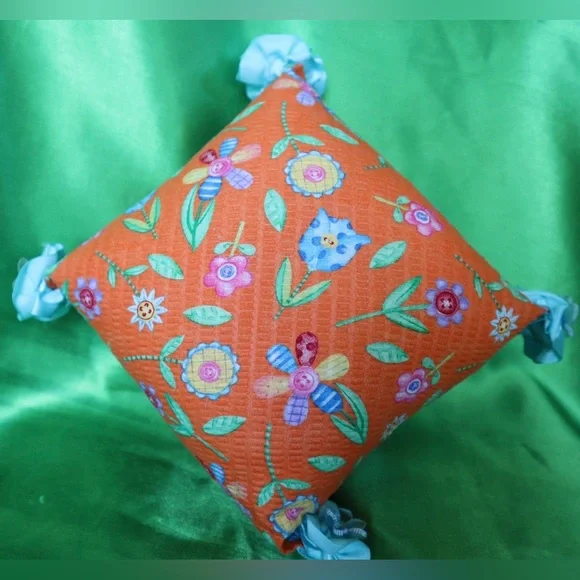 Hand Crafted VW Bug Gypsy Jar&Flower Power Pillow Set 60s Beachy Floral Aroma - Picture 11 of 13